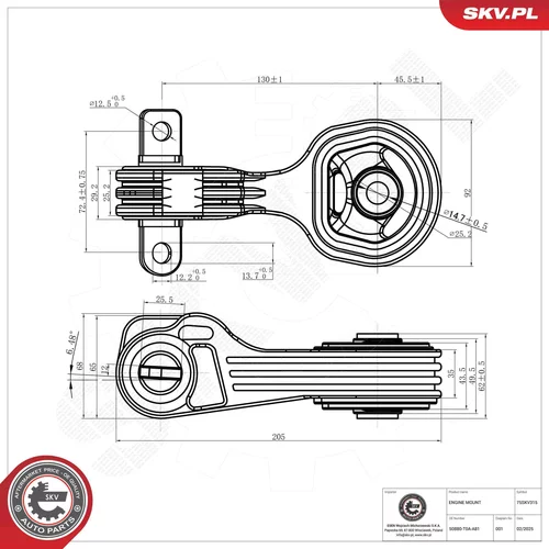 Uloženie motora 75SKV315 (ESEN SKV) - obr. 4