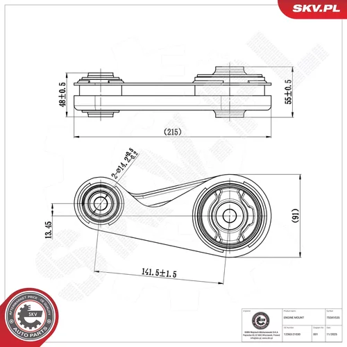 Uloženie motora 75SKV535 (ESEN SKV) - obr. 4