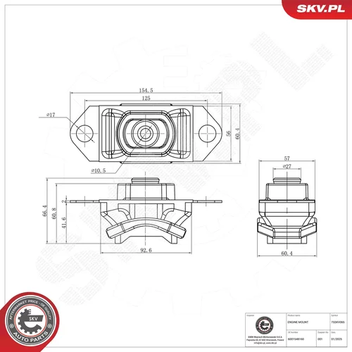 Uloženie motora 75SKV065 (ESEN SKV) - obr. 5