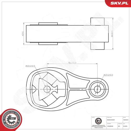 Uloženie motora ESEN SKV 75SKV074