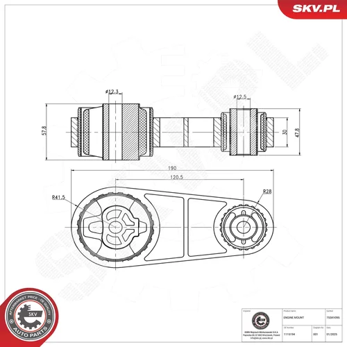 Uloženie motora 75SKV095 (ESEN SKV) - obr. 5