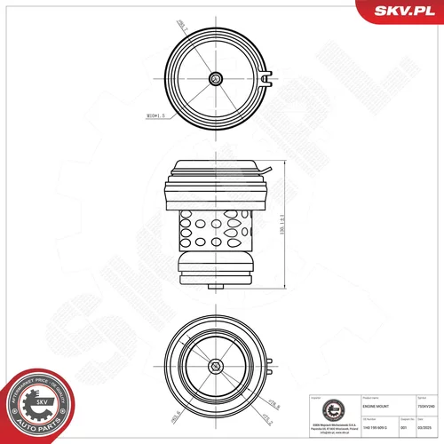 Uloženie motora ESEN SKV 75SKV240