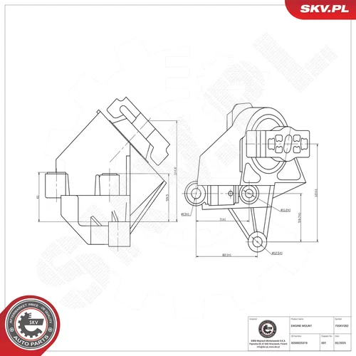 Uloženie motora 75SKV282 (ESEN SKV) - obr. 4
