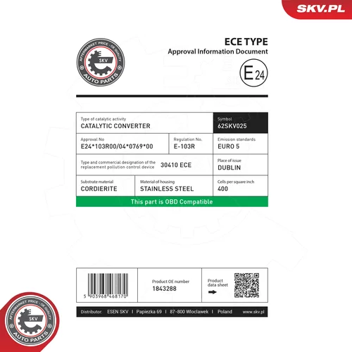 Katalyzátor 62SKV025 (ESEN SKV) - obr. 5