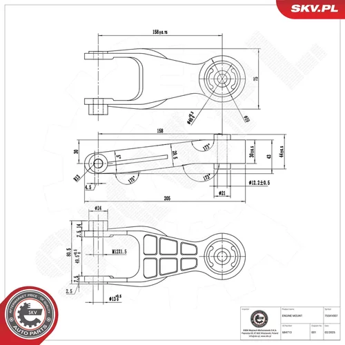 Uloženie motora 75SKV007 (ESEN SKV) - obr. 5
