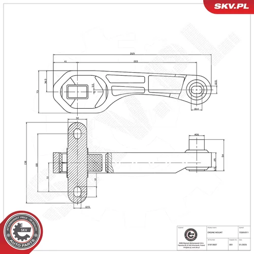 Uloženie motora 75SKV011 (ESEN SKV) - obr. 5