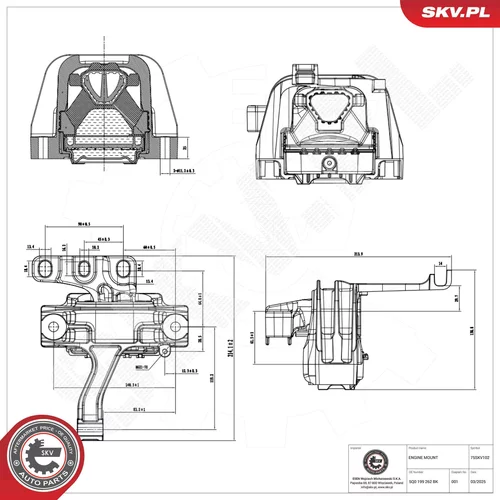 Uloženie motora 75SKV102 (ESEN SKV) - obr. 5