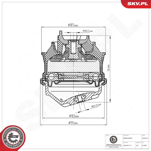 Uloženie motora 75SKV146 (ESEN SKV) - obr. 5