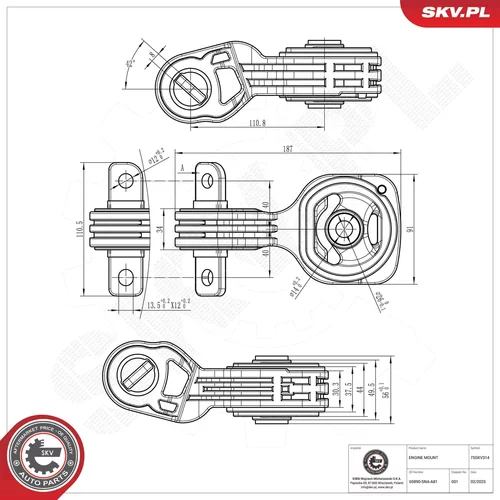 Uloženie motora 75SKV314 (ESEN SKV) - obr. 4
