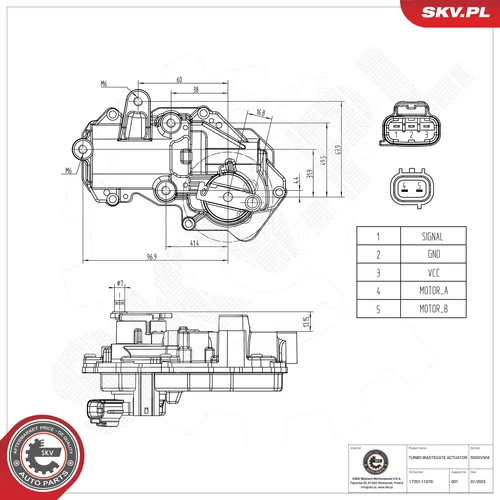 Ventil regulácie plniaceho tlaku ESEN SKV 95SKV504