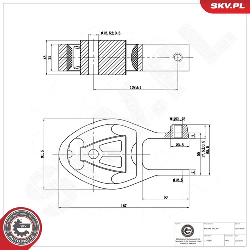 Uloženie motora 75SKV005 (ESEN SKV) - obr. 5