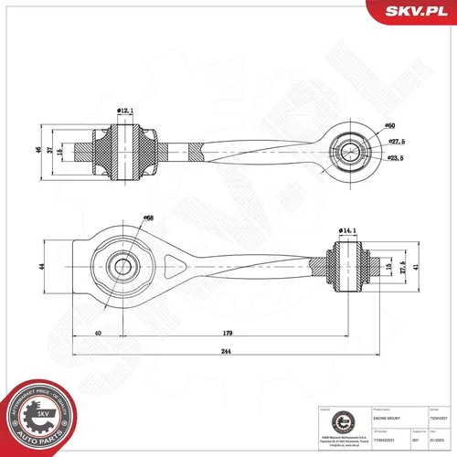 Uloženie motora 75SKV037 (ESEN SKV) - obr. 1