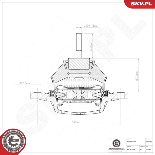 Uloženie motora 75SKV196 (ESEN SKV) - obr. 6