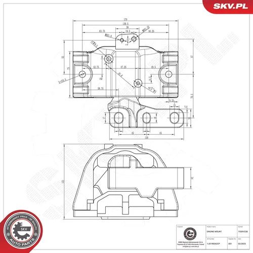 Uloženie motora 75SKV228 (ESEN SKV) - obr. 6