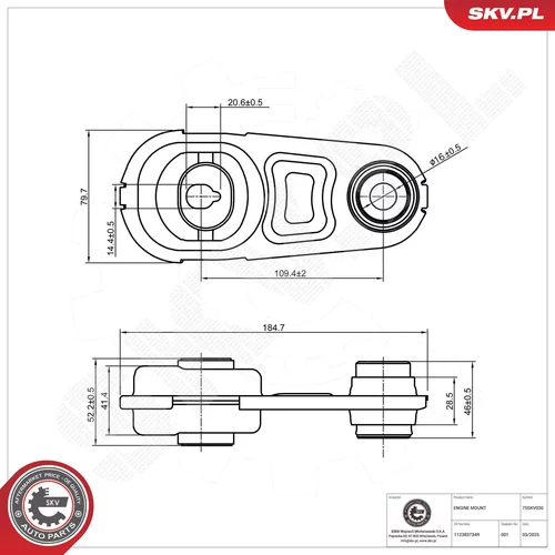 Uloženie motora 75SKV030 (ESEN SKV) - obr. 4