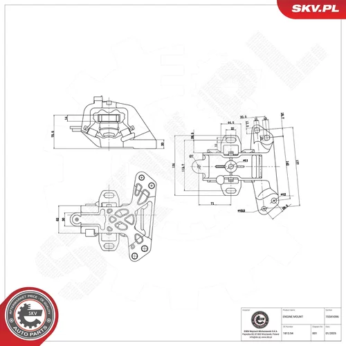 Uloženie motora 75SKV096 (ESEN SKV) - obr. 5