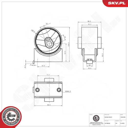 Uloženie motora 75SKV099 (ESEN SKV) - obr. 5