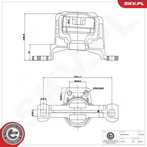 Uloženie motora ESEN SKV 75SKV330