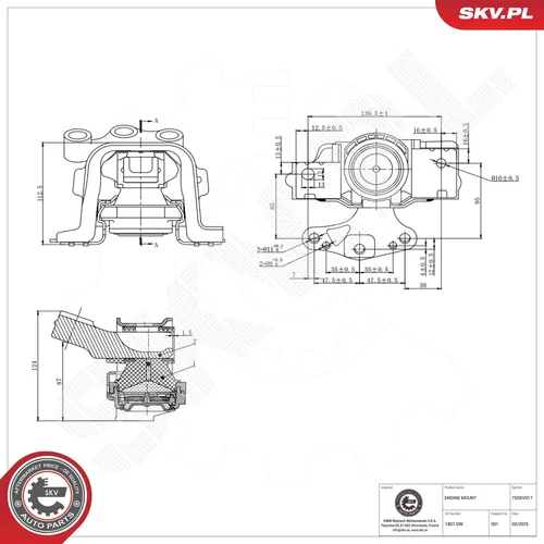 Uloženie motora 75SKV017 (ESEN SKV) - obr. 5