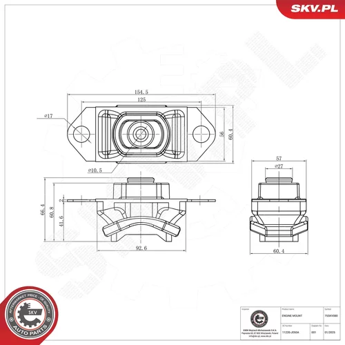 Uloženie motora 75SKV080 (ESEN SKV) - obr. 5