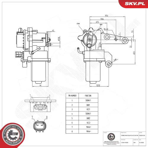 Ventil regulácie plniaceho tlaku ESEN SKV 95SKV518