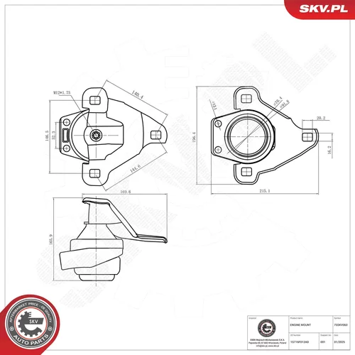 Uloženie motora 75SKV063 (ESEN SKV) - obr. 6