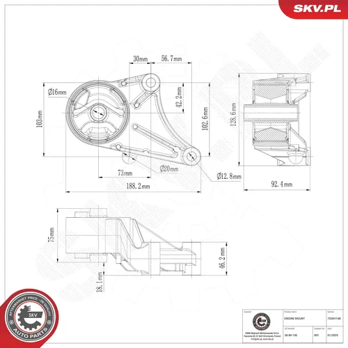 Uloženie motora 75SKV148 (ESEN SKV) - obr. 5