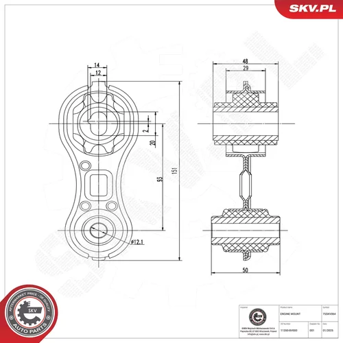 Uloženie motora 75SKV064 (ESEN SKV) - obr. 5