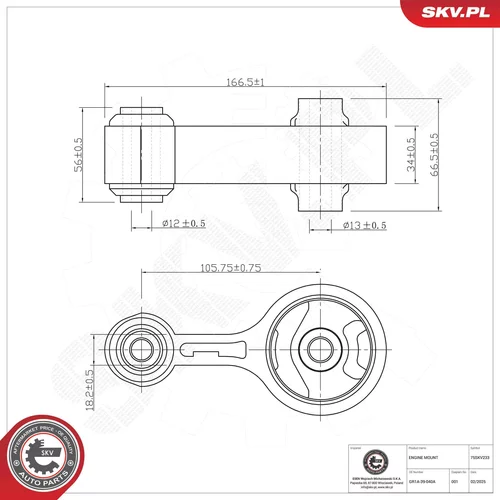 Uloženie motora 75SKV233 (ESEN SKV) - obr. 4