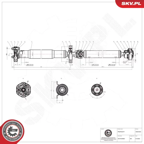 Hnací hriadeľ ESEN SKV 76SKV043