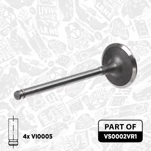 Súprava ventilov, sací/výfukový ventil VS0002VR1 (ET ENGINETEAM) - obr. 3
