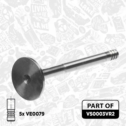 Súprava ventilov, sací/výfukový ventil VS0003VR2 (ET ENGINETEAM) - obr. 2