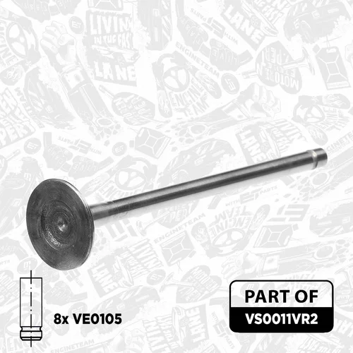 Súprava ventilov, sací/výfukový ventil VS0011VR2 (ET ENGINETEAM) - obr. 2