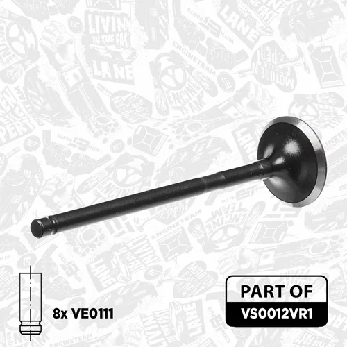 Súprava ventilov, sací/výfukový ventil VS0012VR1 (ET ENGINETEAM) - obr. 1