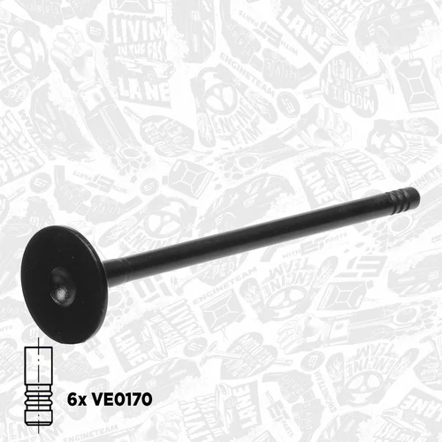 Súprava ventilov, sací/výfukový ventil VS0025 (ET ENGINETEAM) - obr. 2