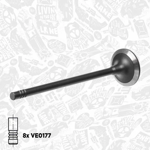 Súprava ventilov, sací/výfukový ventil VS0027 (ET ENGINETEAM) - obr. 1