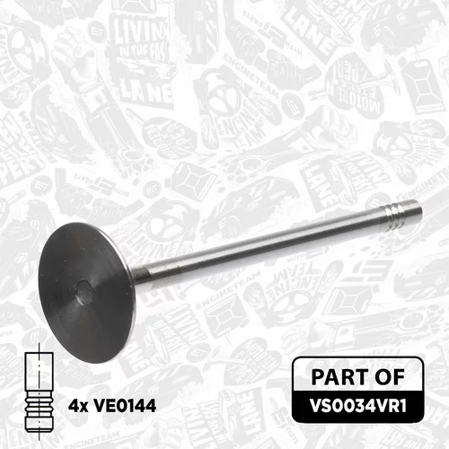 Súprava ventilov, sací/výfukový ventil VS0034VR1 (ET ENGINETEAM) - obr. 2