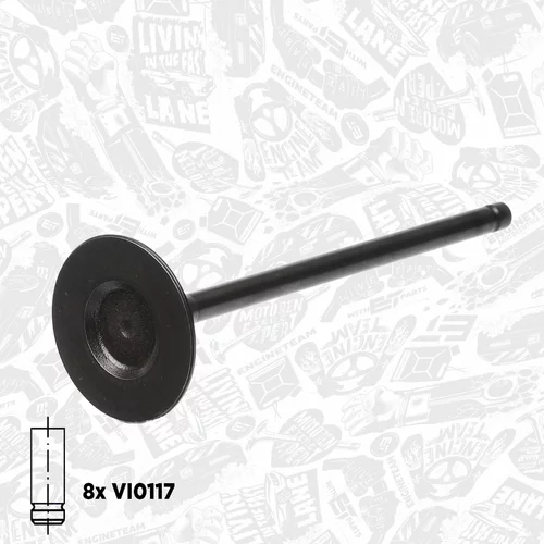 Súprava ventilov, sací/výfukový ventil VS0012 (ET ENGINETEAM) - obr. 4
