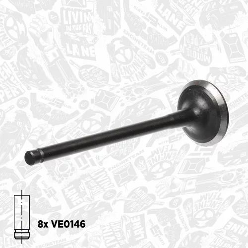 Súprava ventilov, sací/výfukový ventil VS0019 (ET ENGINETEAM) - obr. 1