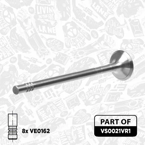 Súprava ventilov, sací/výfukový ventil VS0021VR1 (ET ENGINETEAM) - obr. 1