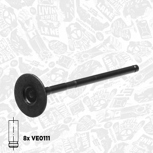 Súprava ventilov, sací/výfukový ventil VS0012 (ET ENGINETEAM) - obr. 2