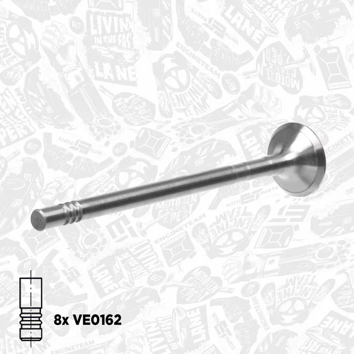 Súprava ventilov, sací/výfukový ventil VS0021 (ET ENGINETEAM) - obr. 1
