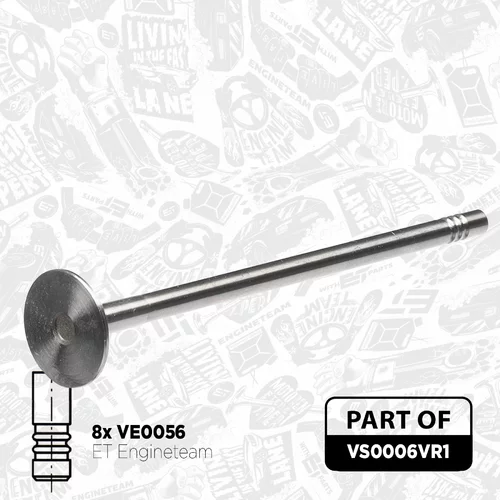 Súprava ventilov, sací/výfukový ventil VS0006VR1 (ET ENGINETEAM) - obr. 2