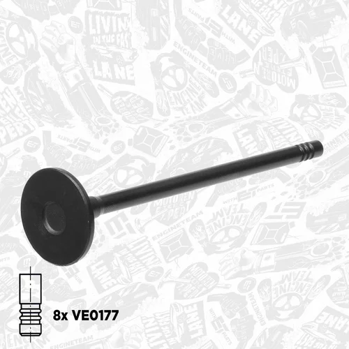 Súprava ventilov, sací/výfukový ventil VS0027 (ET ENGINETEAM) - obr. 2