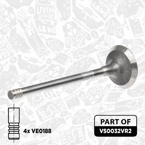 Súprava ventilov, sací/výfukový ventil VS0032VR2 (ET ENGINETEAM) - obr. 1