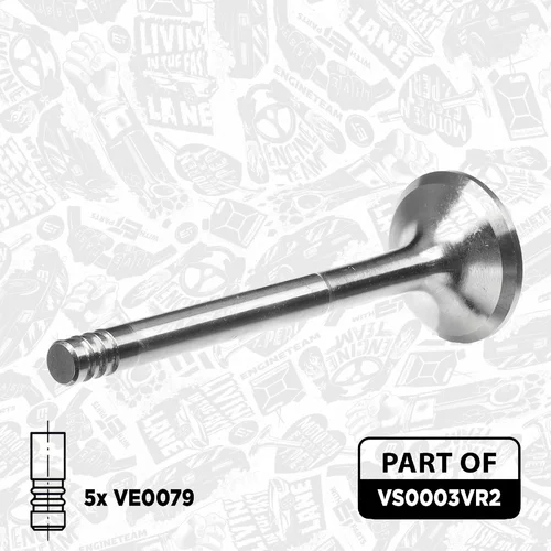 Súprava ventilov, sací/výfukový ventil VS0003VR2 (ET ENGINETEAM) - obr. 1
