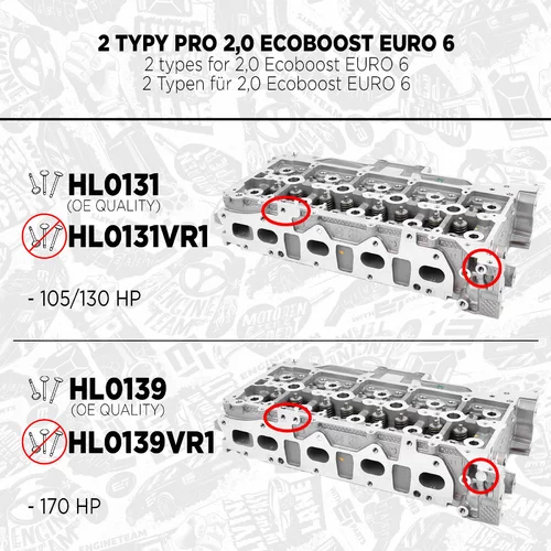 Hlava valcov motora HL0139VR1 (ET ENGINETEAM) - obr. 1