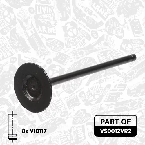 Súprava ventilov, sací/výfukový ventil VS0012VR2 (ET ENGINETEAM) - obr. 4