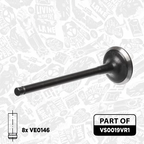 Súprava ventilov, sací/výfukový ventil VS0019VR1 (ET ENGINETEAM) - obr. 1