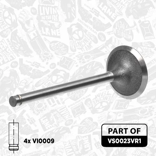 Súprava ventilov, sací/výfukový ventil VS0023VR1 (ET ENGINETEAM) - obr. 3